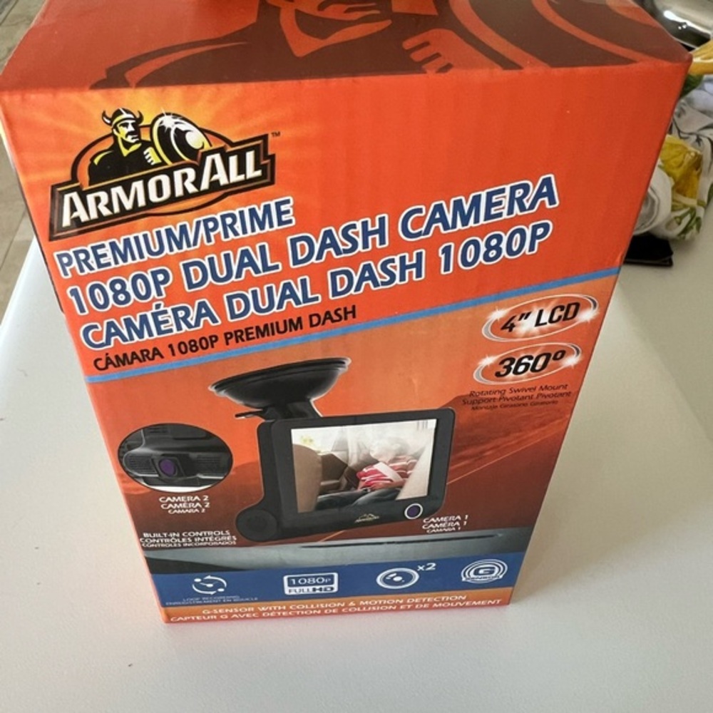 Black Dual Dash Camera 1080P with 4" LCD